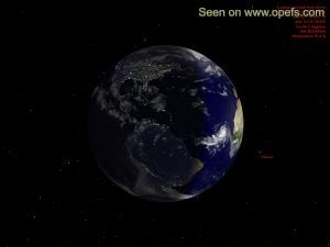 The current Earth phase seen from the Moon