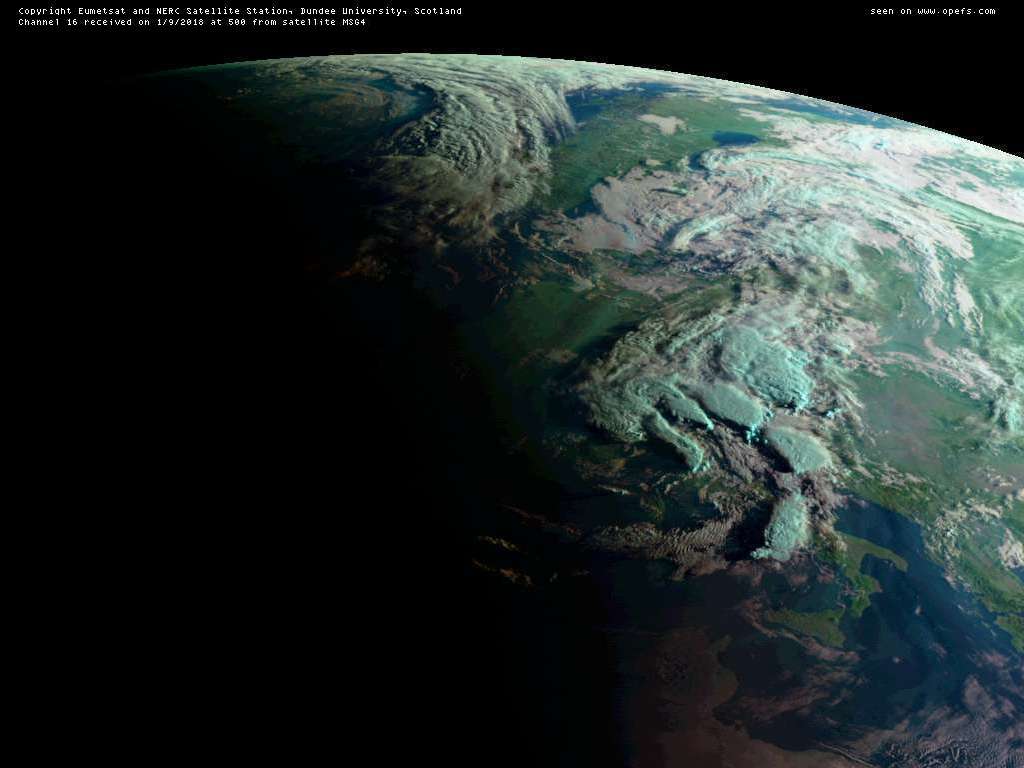 6 hour refresh: Satellite Picture of Europe (Meteosat)